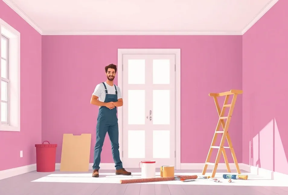 Intérieur rénové après travaux de peinture à Vesoul