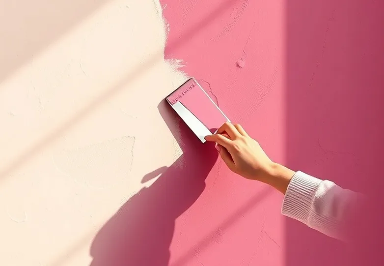 Application d'un enduit décoratif à la lisseuse sur un mur